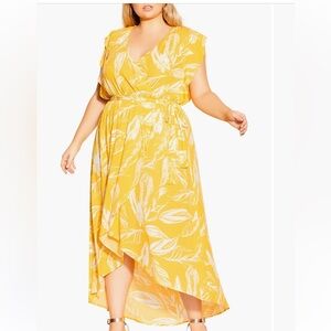 EUC City Chic Sunshine Floral Maxi Dress